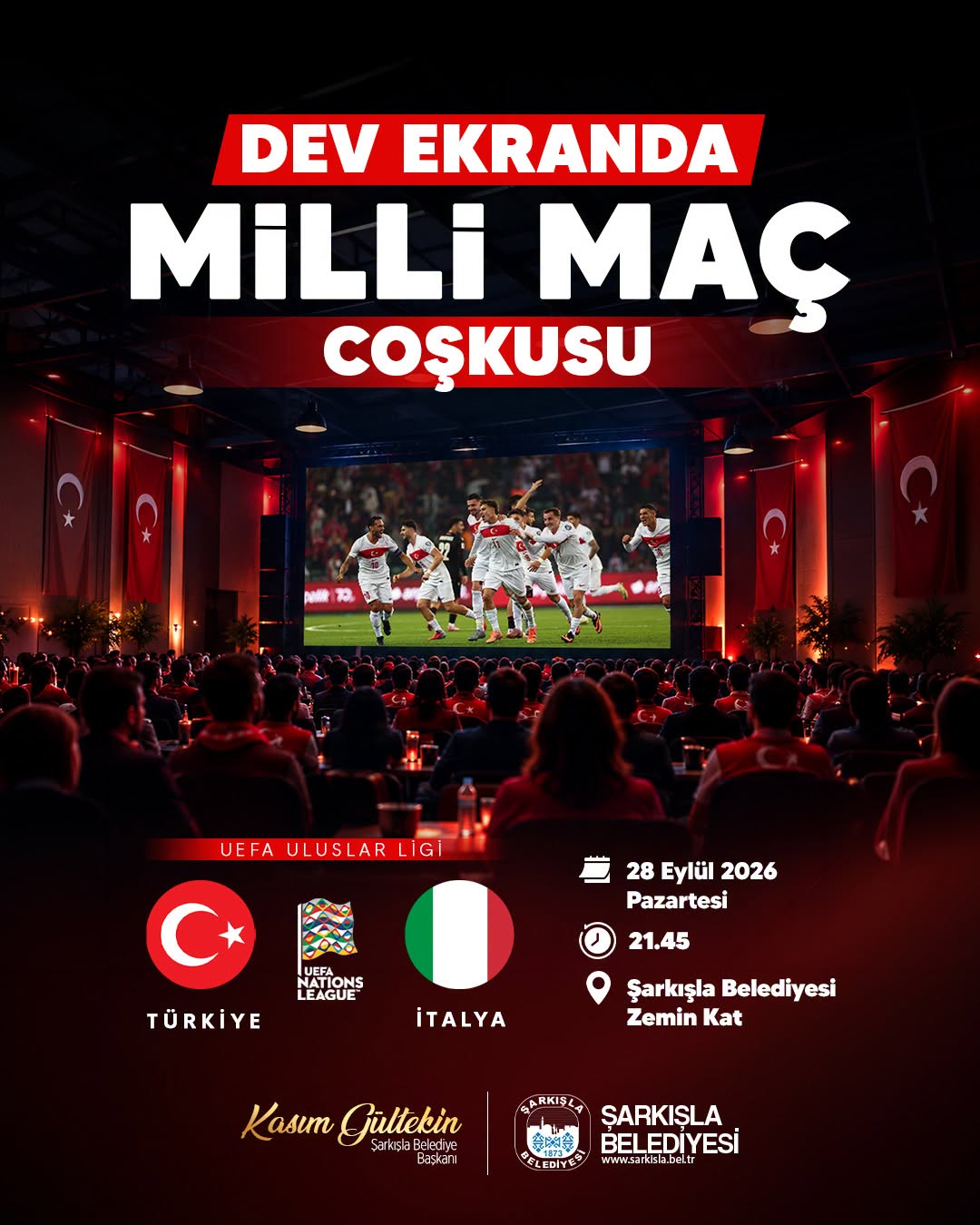 Dev Ekranda Milli Maç Coşkusu
